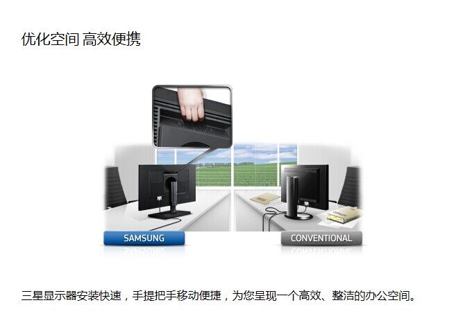 三星（SAMSUNG）S24C450B 24英寸LED背光宽屏商用液晶显示器