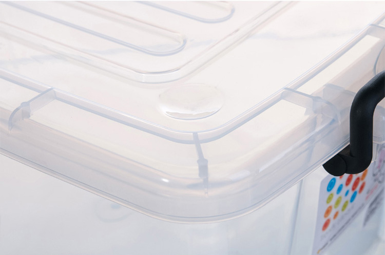 
                                        
                                        禧天龙Citylong 塑料收纳箱透明密封糖果色衣物储物箱2个装 透明白21L 6080                