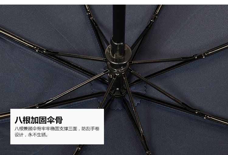 
                                        
                                        美度 MAYDU 男士商务三折全自动雨伞M3218 蓝色                