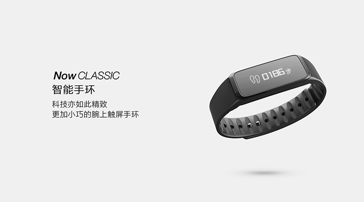 Weloop 唯乐Now Classic智能手环  来电提醒 短信显示 微信查看 日常记录 睡眠管理 无声闹钟 可换腕带