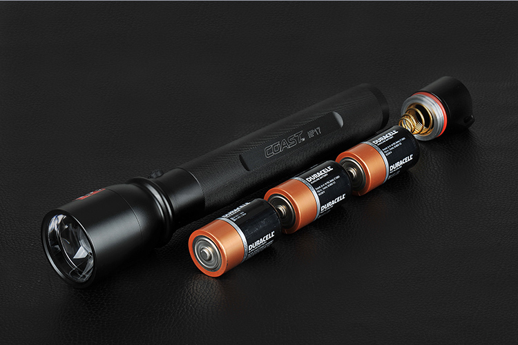 前置开关三档输出模式 防水耐用铝合金户外专业手电筒hp17tac