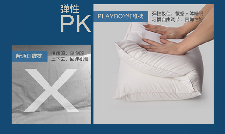 花花公子 PLAYBOY 舒适枕头 甜蜜梦乡双人枕芯