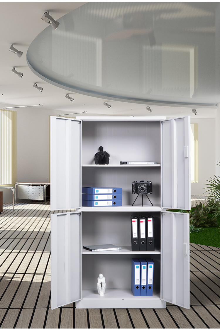 奈高文件柜办公柜钢制铁皮柜资料柜档案柜储物柜通双节文件柜0.7mm