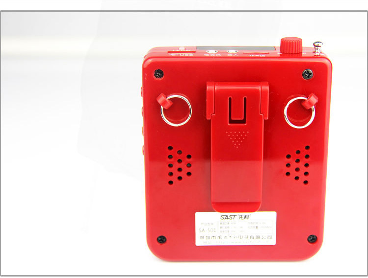先科（SAST）SA-501 多功能教学促销显示屏便携扩音器插卡音乐播放器（红色）