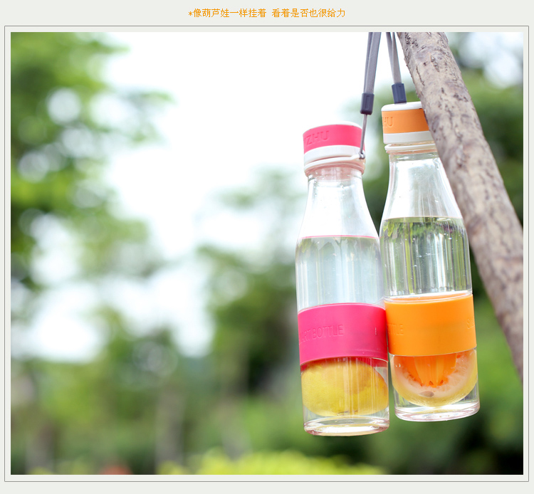 绿珠lvzhu 500ml 创意活力手动榨汁柠檬杯L1602天蓝色