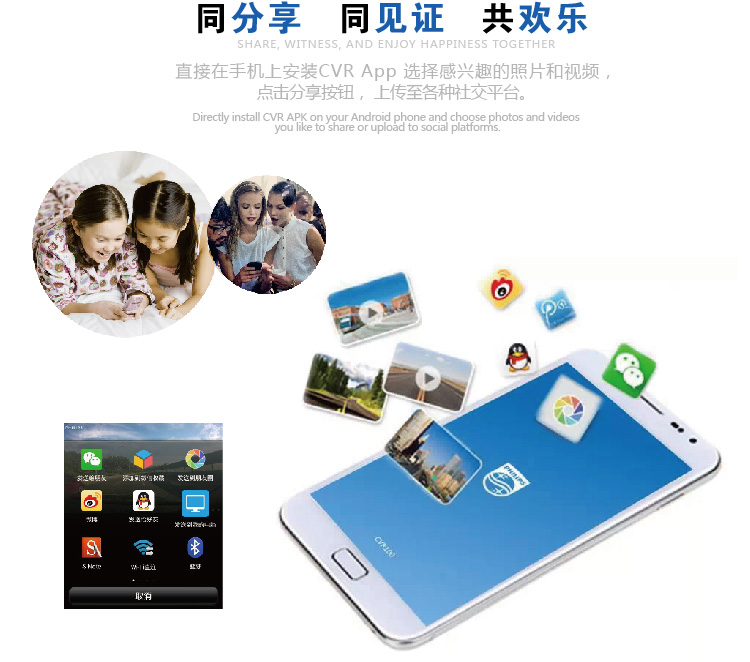 飞利浦（PHILIPS）CVR100 WIFI互联分享行车记录仪
