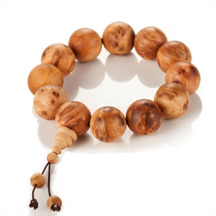 沐恩 手串sl2192 高崖柏木手串20mm*12颗 带瘿子瘤疤
