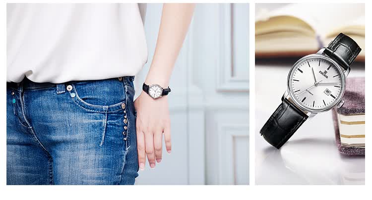 EBOHR Watch, Master Series Casual Leather Strap Mechanical Watch for Men And Women, Birthday Mid-Autumn Festival Gift, 36170135/142 15