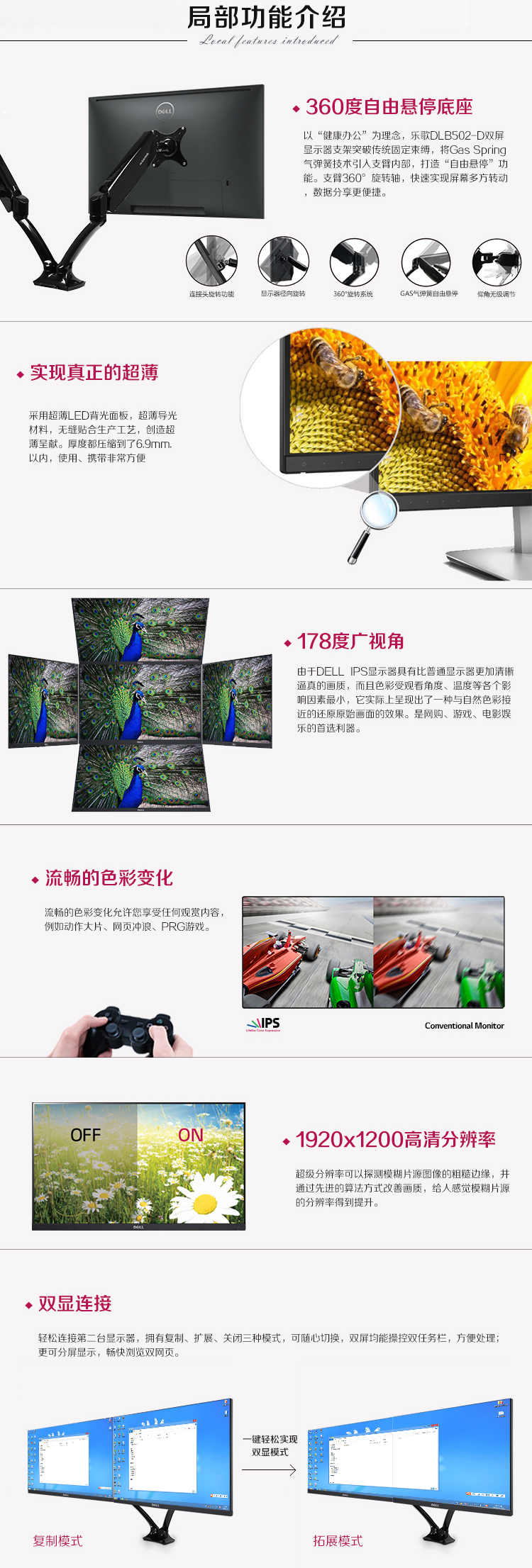 戴尔（DELL）UltraSharp U2415 24英寸LED背光IPS液晶显示器双屏组合套装