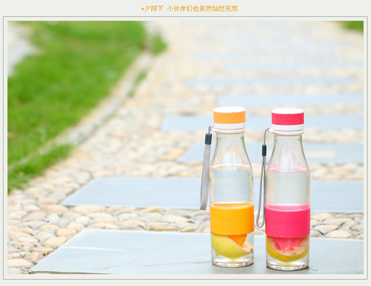 绿珠lvzhu 500ml 创意活力手动榨汁柠檬杯L1602天蓝色