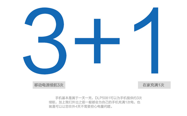 飞利浦 8000毫安 移动电源/充电宝 聚合物 双USB输出 DLP5081 白色