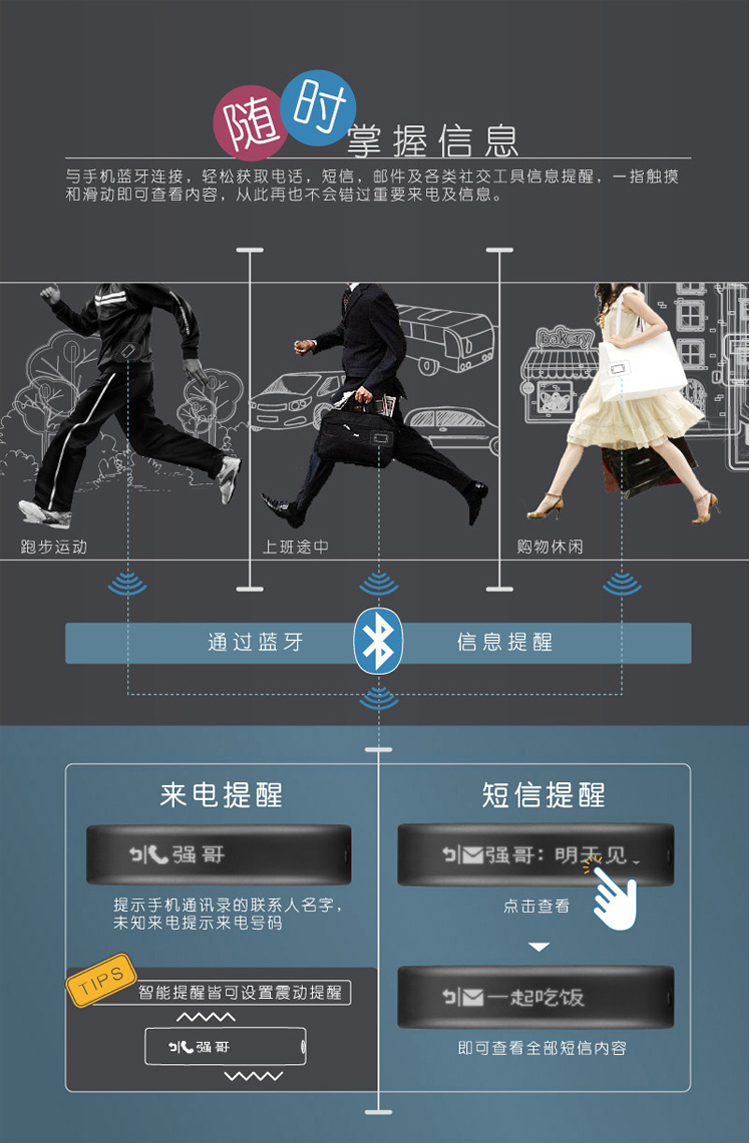 佳明（GARMIN）vivosmart  紫色 智能运动手环腕带 50米防水 计步器蓝牙 睡眠监测 震动提醒