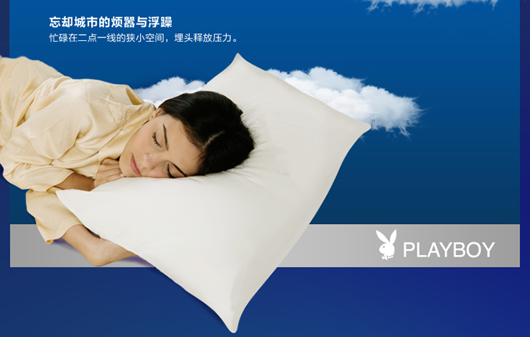 花花公子 PLAYBOY 舒适枕头 甜蜜梦乡双人枕芯