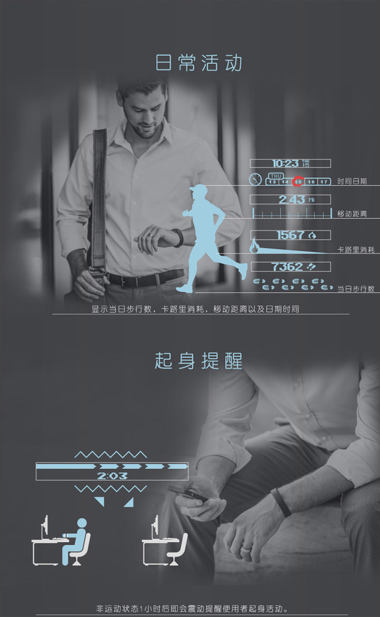 佳明（GARMIN）vivosmart  紫色 智能运动手环腕带 50米防水 计步器蓝牙 睡眠监测 震动提醒