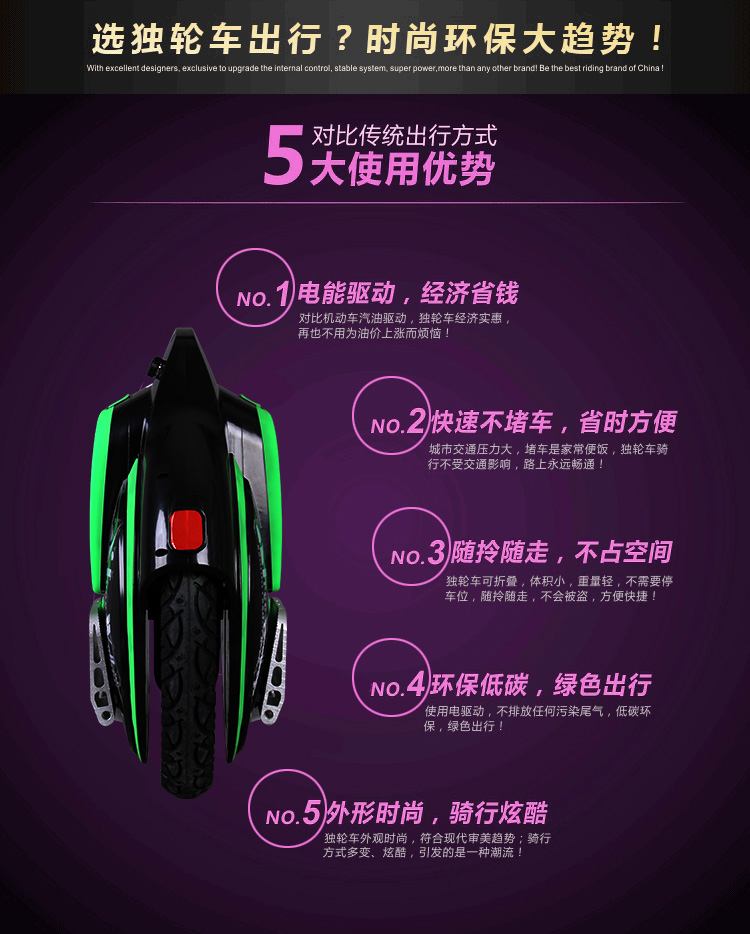 自由行（Freewalker）高速电动独轮车迷你电动车自平衡体感车T6