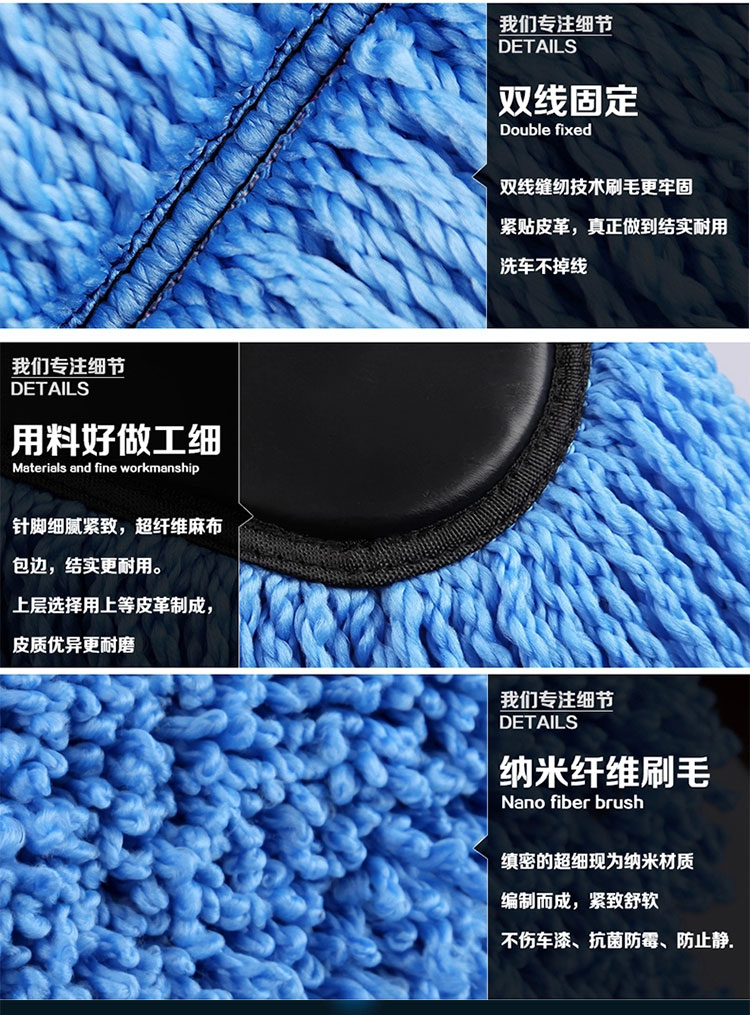 
                                        炫客 （SPARKAL ）洗车掸子 纤维清洁掸子伸缩型 洗车蜡刷 蓝色                