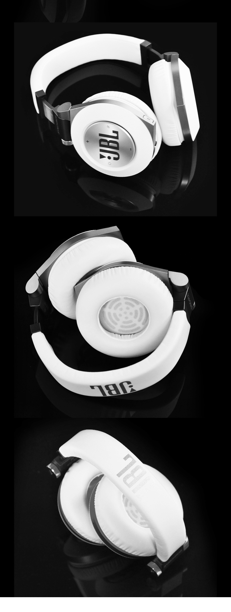 JBL E50BT 可折叠头戴式蓝牙耳机 支持音乐分享功能 黑色