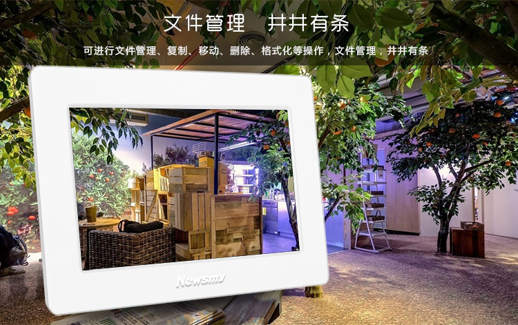 
                                                                                纽曼（Newsmy）D07AHD 7英寸 高清数码相框  按键操作 电子台历 白色                