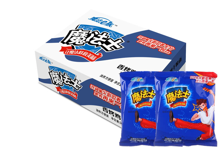 魔法士 香烤鸡翅味干脆面 50g*30袋/箱