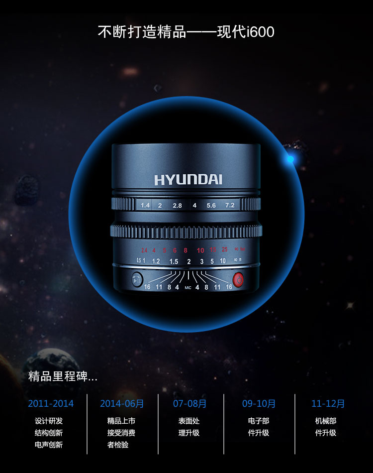 现代（HYUNDAI) i600 PRO 黑色 无线蓝牙音箱 NFC功能+360度音量调节+语音通话+插卡播放+调频收音+超长待机