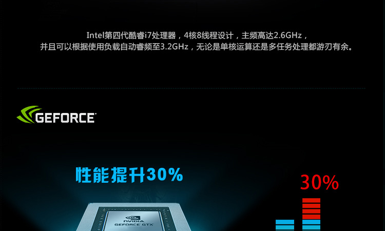 未来人类(Terrans Force)T5S 965M-47SH1 15.6英寸游戏笔记本电脑(i7-4720HQ 8G 128G RAID0+1T GTX965M)黑
