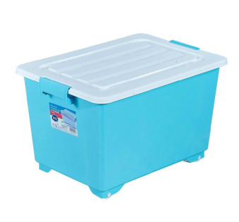 茶花 塑料整理箱 正方磨砂收纳箱 35L 28011T (桶体)