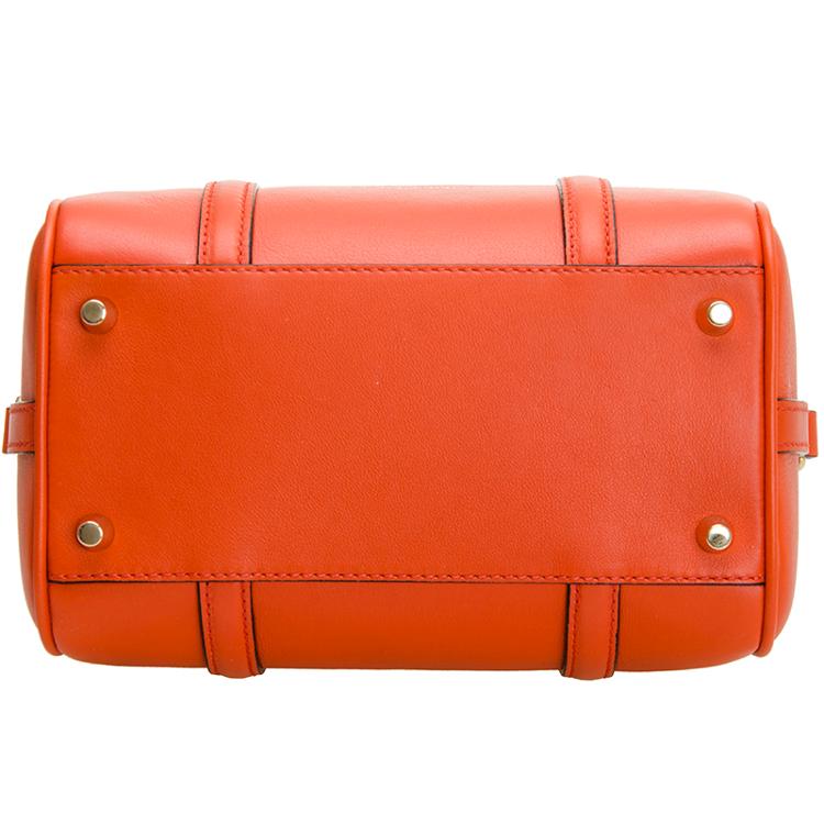 burberry 巴宝莉 女款alchester铜橙色牛皮小号保龄球包 39712501