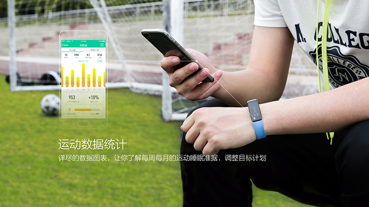Weloop 唯乐Now Classic智能手环  来电提醒 短信显示 微信查看 日常记录 睡眠管理 无声闹钟 可换腕带