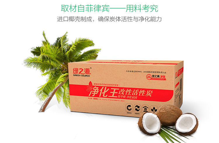 
                                        
                                                            绿之源  6000g净化王活性炭（经济版） 家用吸去除甲醛清除剂竹炭包 车用除臭去异味净化除味剂防潮碳包                
