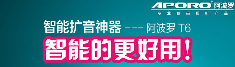 阿波罗(APORO)T6无线 音箱 音响智能迷你扩音器教师导游促销小蜜蜂(天空蓝)
