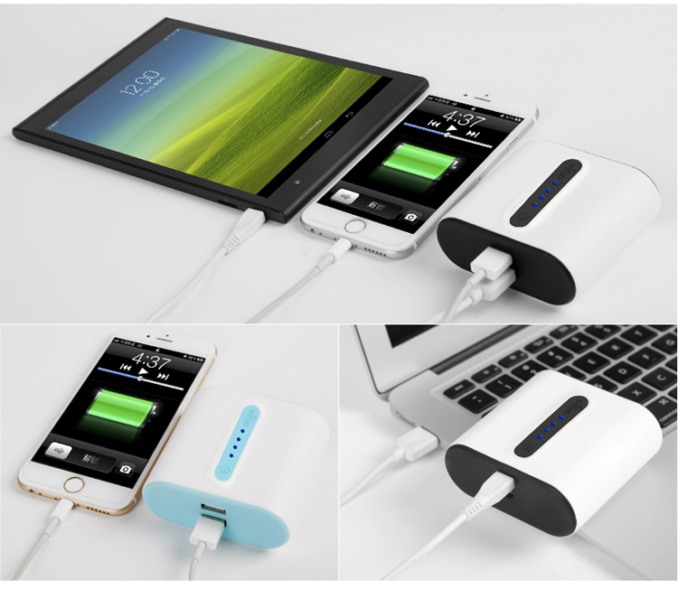 爱国者（aigo）移动电源S1 双USB10000mAh 小巧充电宝 蓝色