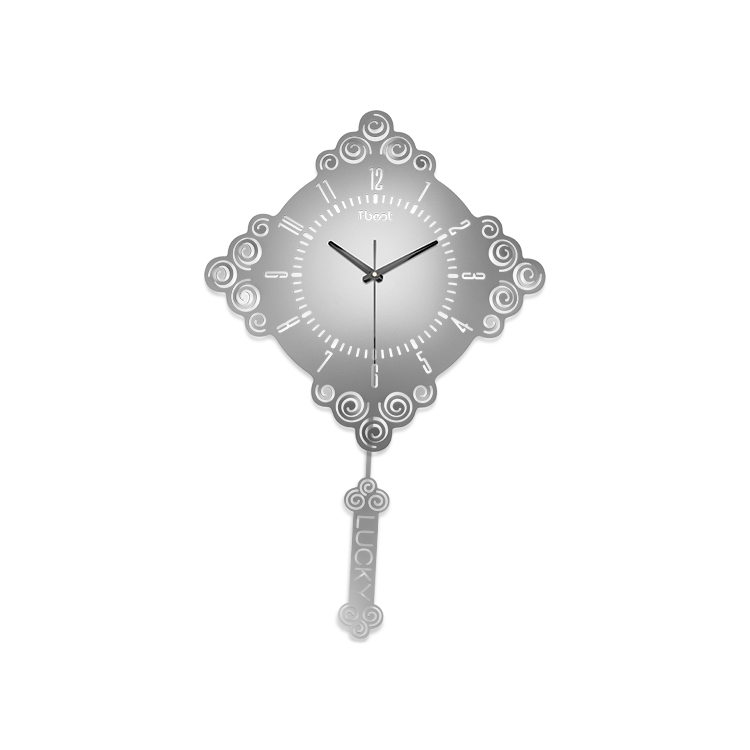 创翼(innov)挂钟 创意钟表艺术钟摆摇摆挂钟时尚钛银铝合金客厅铁艺