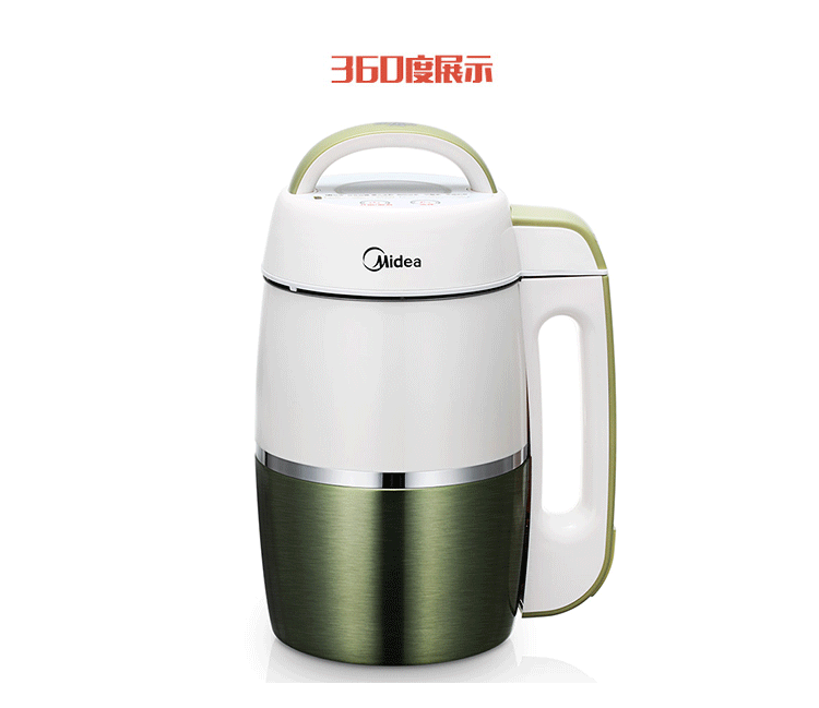 美的（Midea）豆浆机多功能生磨免滤3D立体研磨 WHC13V21 