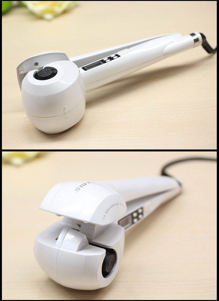 超人（SID）SC7606 液晶显屏控温快速自动卷发器 (白色）