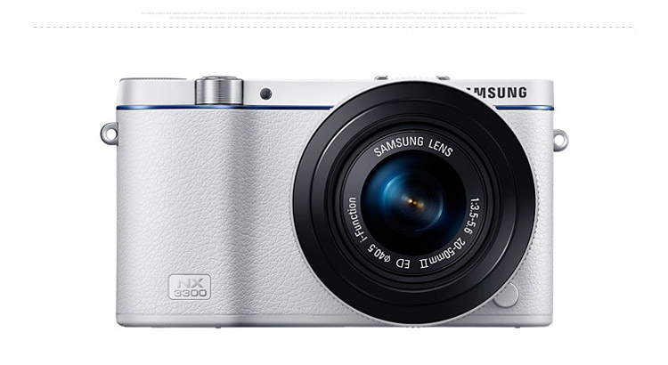 三星（SAMSUNG）NX3300自拍 时尚微型单电套机 （20-50mm） （白色）蓝调经典款 内附16G卡