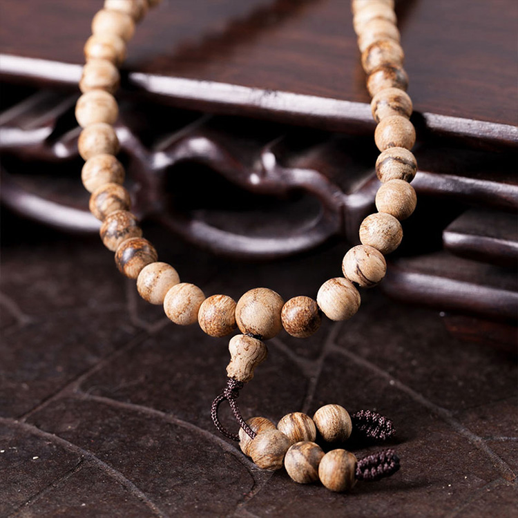 沐恩 手串sl22500 沉香手串108颗佛珠6mm 浓郁油脂花香四溢