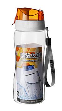 振兴 时尚太空杯 带盖防漏太空水杯 时尚便携杯  橙色 650ml SB8067