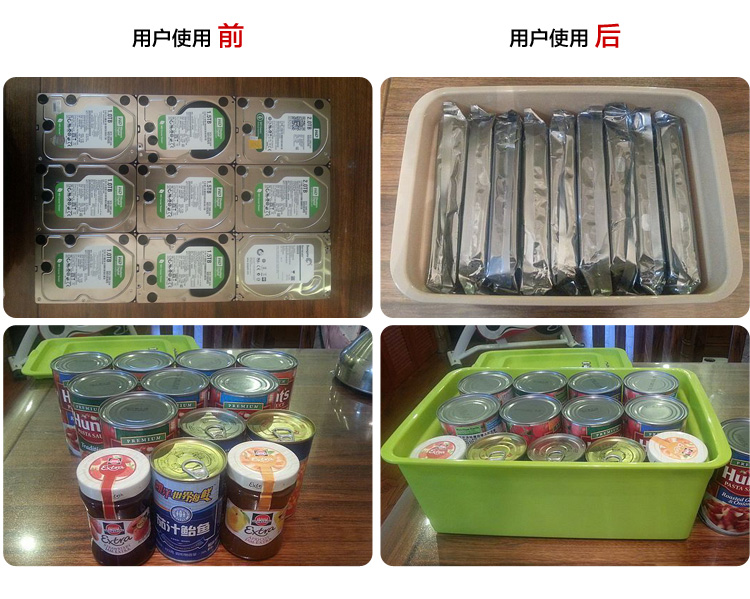 
                                        
                                                            禧天龙Citylong 塑料收纳盒内衣收纳箱带盖子零食储物盒4件套2大2小 混色0716                