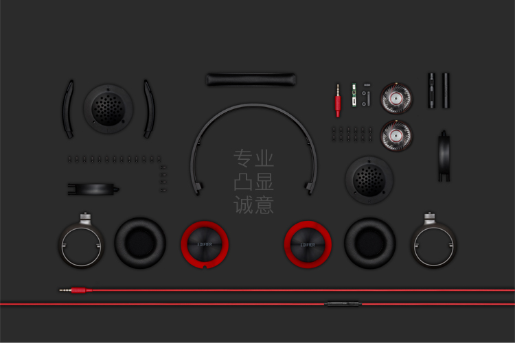 
                                        
                                                            漫步者（EDIFIER）K710P 头戴式耳机耳麦 手机耳机 可通话 绝地求生耳机 吃鸡耳机 办公教育 学习培训 酷黑红                