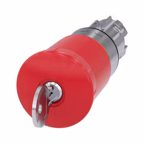 西门子 蘑菇头急停按钮,22mm,金属,高光,红色,40mm,带钥匙开关BKS,锁闭编号E9(VW),强制锁定,钥匙解锁,供货不包含钥匙；3SU10501HN200AA0