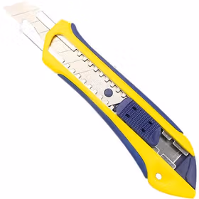 长城精工 18MM橡塑柄推钮美工刀；416504