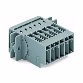 万可(WAGO) 1线针型连接器,夹持槽,4mm,焊针间距5mm,6极,灰色；769-606/002-000