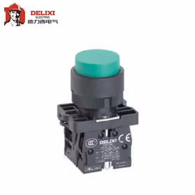 德力西电气 按钮开关,绿-红；LAY5s-EL8 一平一高 1NO+1NC (经济型双头钮