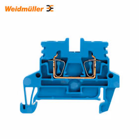 魏德米勒 直通型接线端子,弹片联接,2.5mm,800V,24A,蓝色；ZDU 2.5N BL