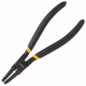 得力 德式内弯卡簧钳铬钒钢   7寸；DL20023