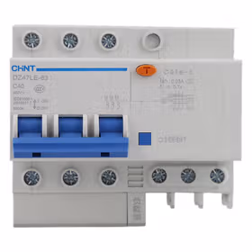 正泰 漏电微型断路器；DZ47LE-63 3P C40 30mA