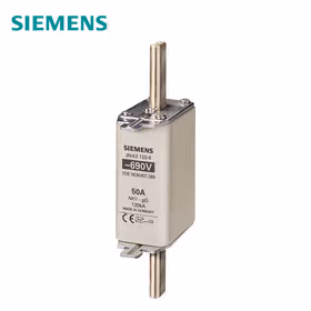 西门子 NH熔断片,NH1,输入：63A,gG,UnAC：690V,Un直流：440V,前端标示警报器,导电握耳；NH Fuse Size 1 gG/gL 63A 690VAC/440VDC