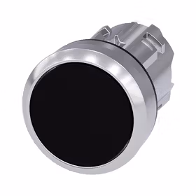 西门子 按钮,22mm,金属,高光,黑色,按钮,平,锁定,按压解锁；3SU10500AA100AA0
