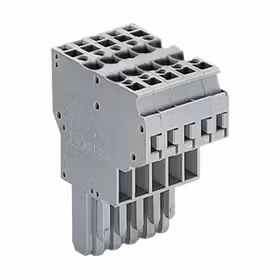 万可(WAGO) 2线孔型连接器,4mm,5极,灰色；769-125
