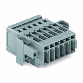 万可(WAGO) 1线针型连接器,高型固定耳,4mm,焊针间距5mm,5极,灰色；769-605/004-000